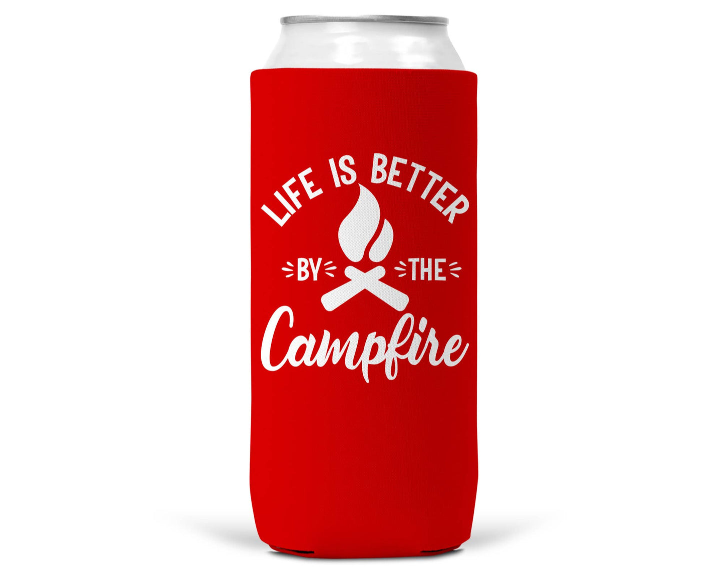 Life Is Better By The Campfire SLIM CAN Coozie/Cooler-4