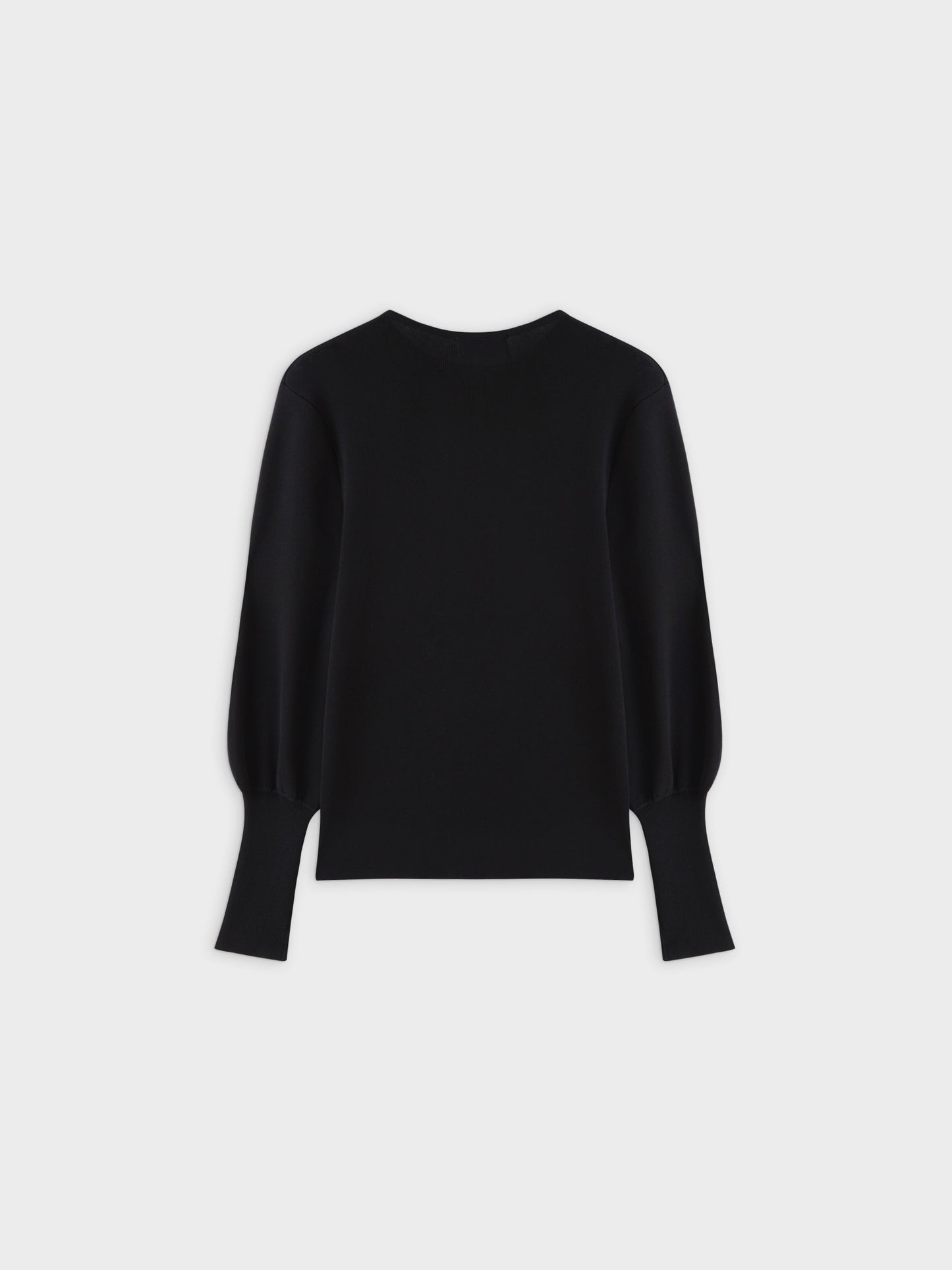 High Cuff Sweater-Black-1