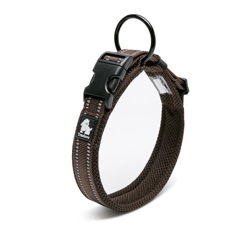 Reflective Mesh Dog Collar With Stainless Steel Buckle - Anti Strangulation Safety For Night Walks-11