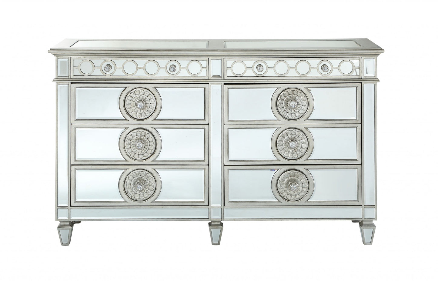 20" Gray Solid Wood Six Drawer Double Dresser-2