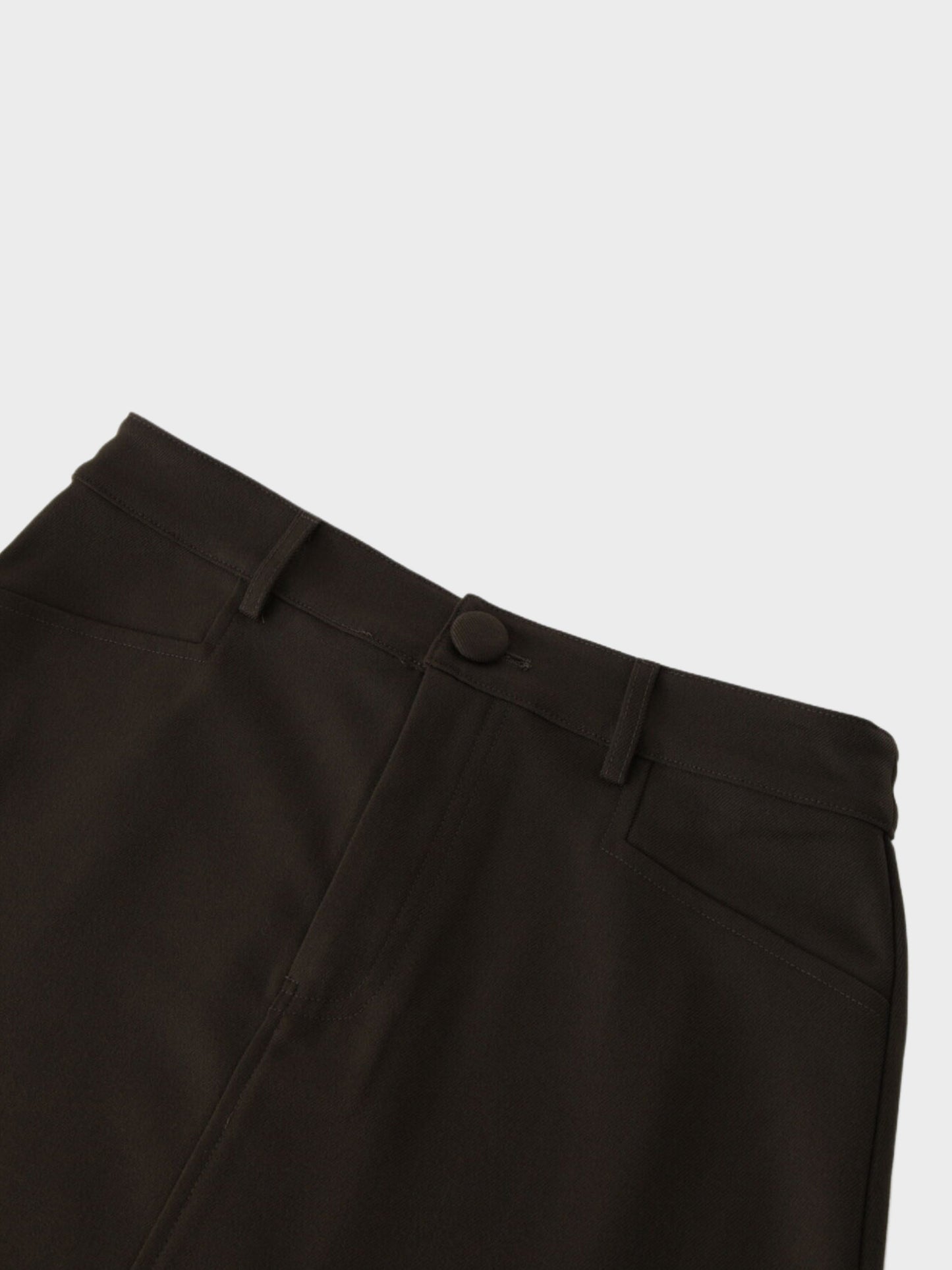 Deep V Skirt-Olive Green-3