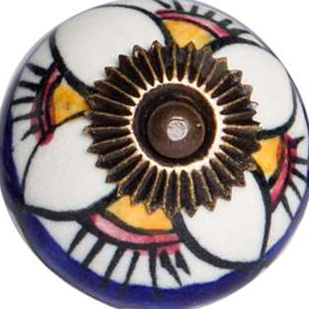 1.5" X 1.5" X 1.5" Ceramic Metal Multicolor 12 Pack Knob-4