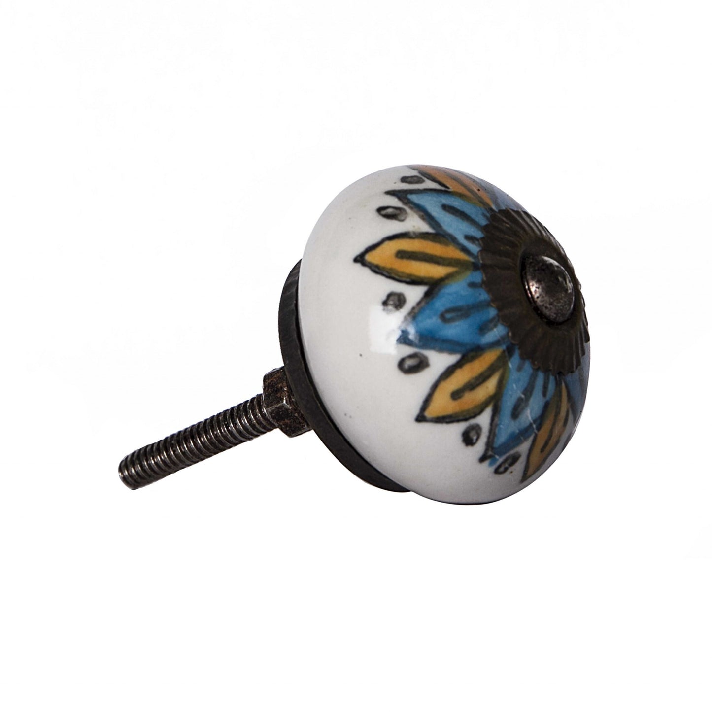 1.5" X 1.5" X 1.5" Ceramic Metal Multicolor 12 Pack Knob-1