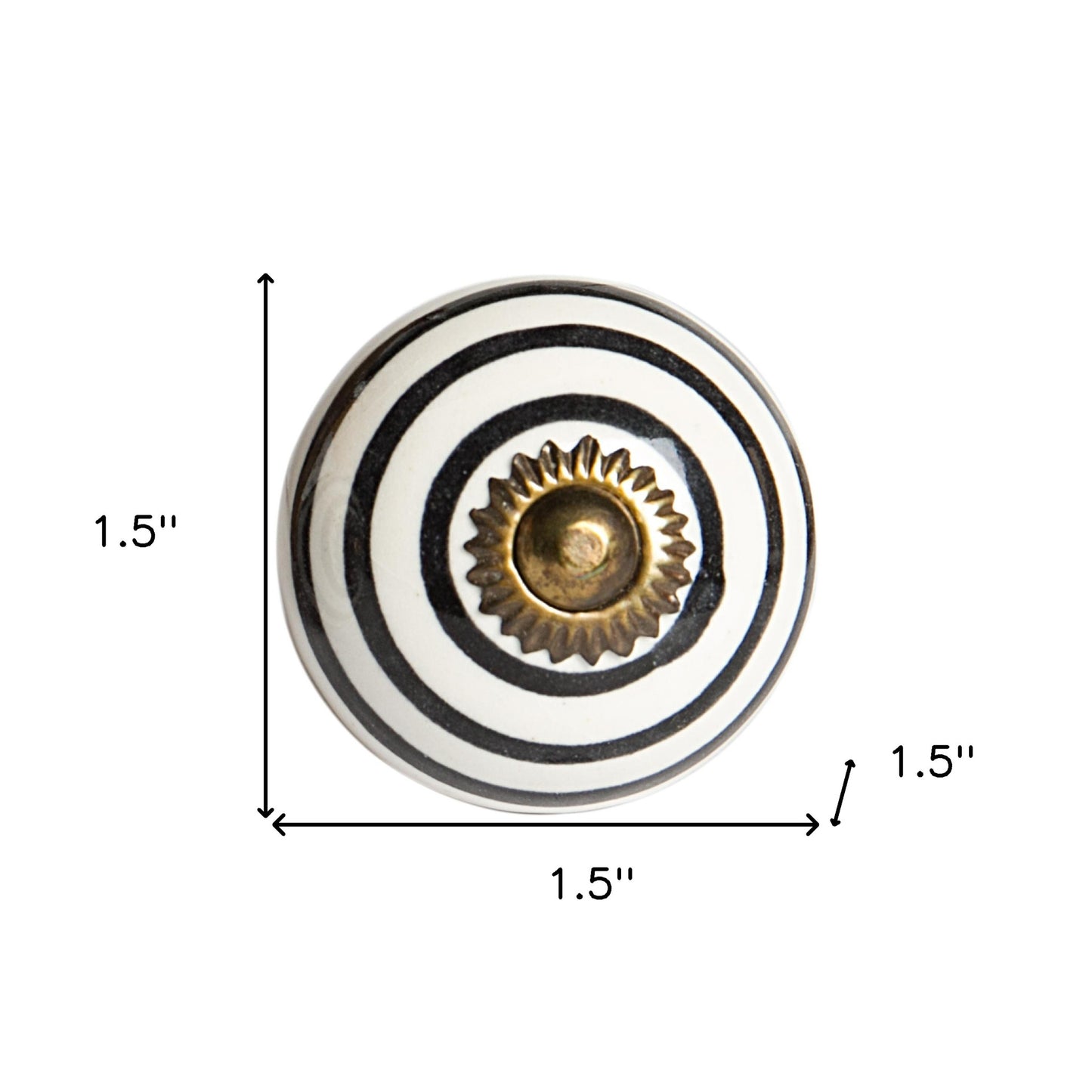 1.5" X 1.5" X 1.5" Ceramic Metal Multicolor 12 Pack Knob-5