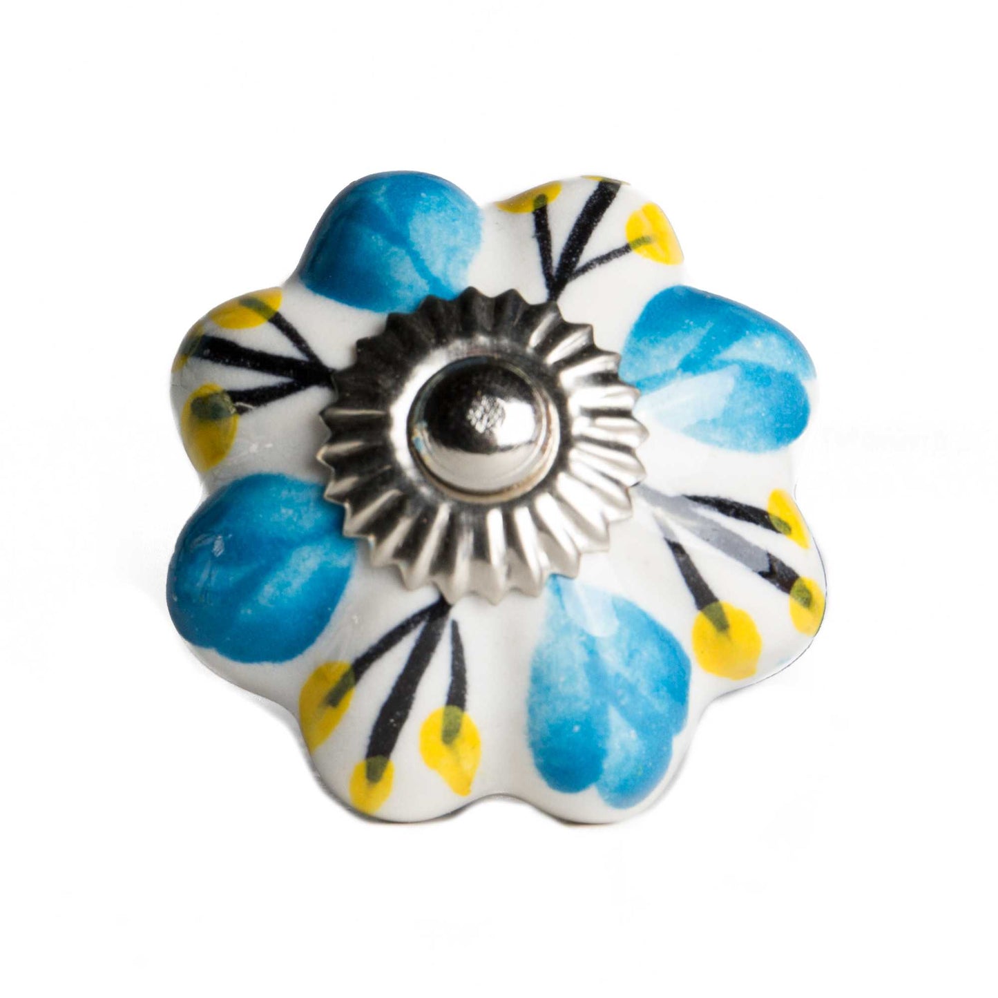 1.5" X 1.5" X 1.5" Ceramic Metal Multicolor 12 Pack Knob-0