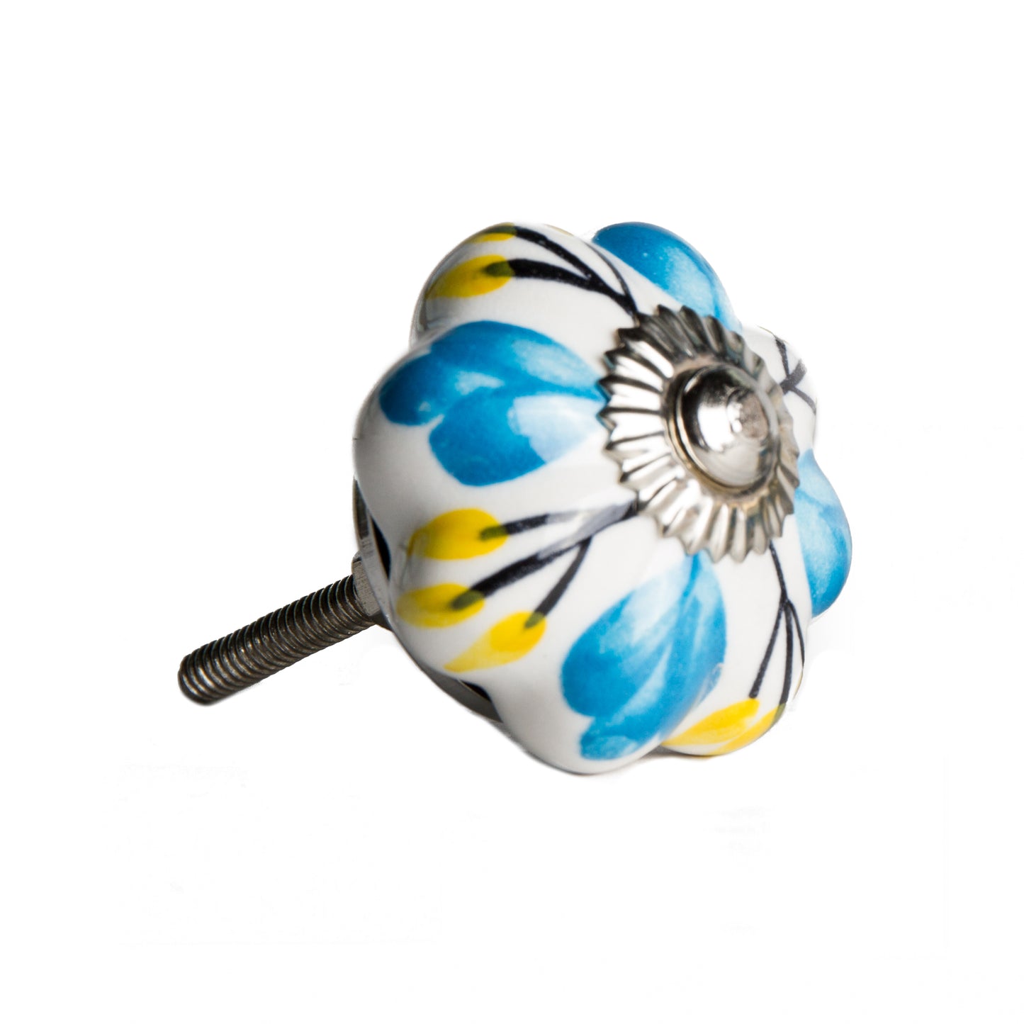 1.5" X 1.5" X 1.5" Ceramic Metal Multicolor 12 Pack Knob-1