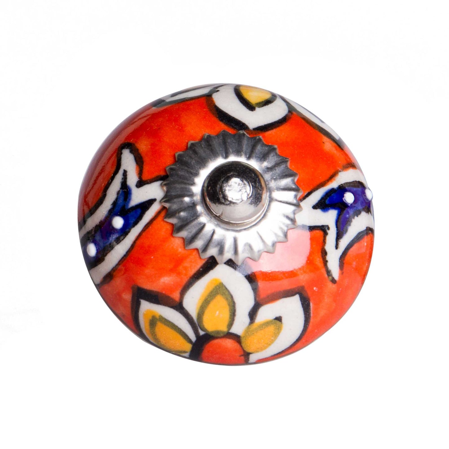 1.5" X 1.5" X 1.5" Ceramic Metal Multicolor 12 Pack Knob-0