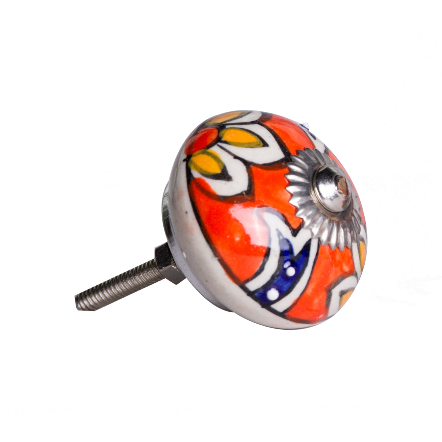 1.5" X 1.5" X 1.5" Ceramic Metal Multicolor 12 Pack Knob-1