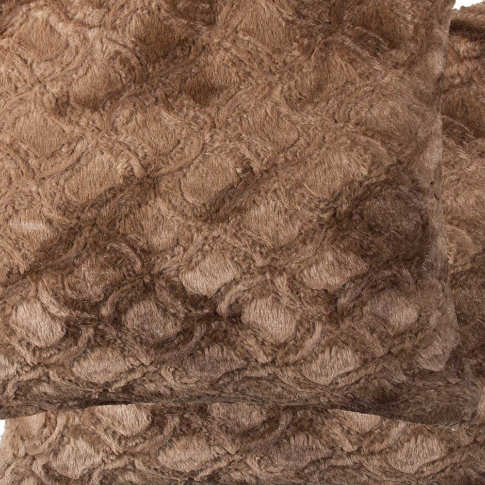 20" X 20" X 5" Acrylic Plush Polyester Polyfill Brown 2 Pack Pillow-4