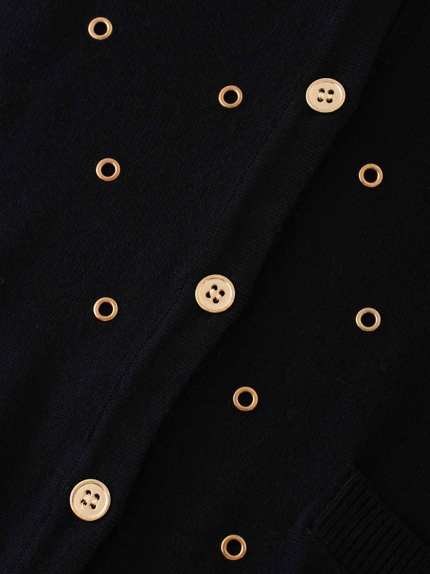 Grommet Cardigan-Black-3