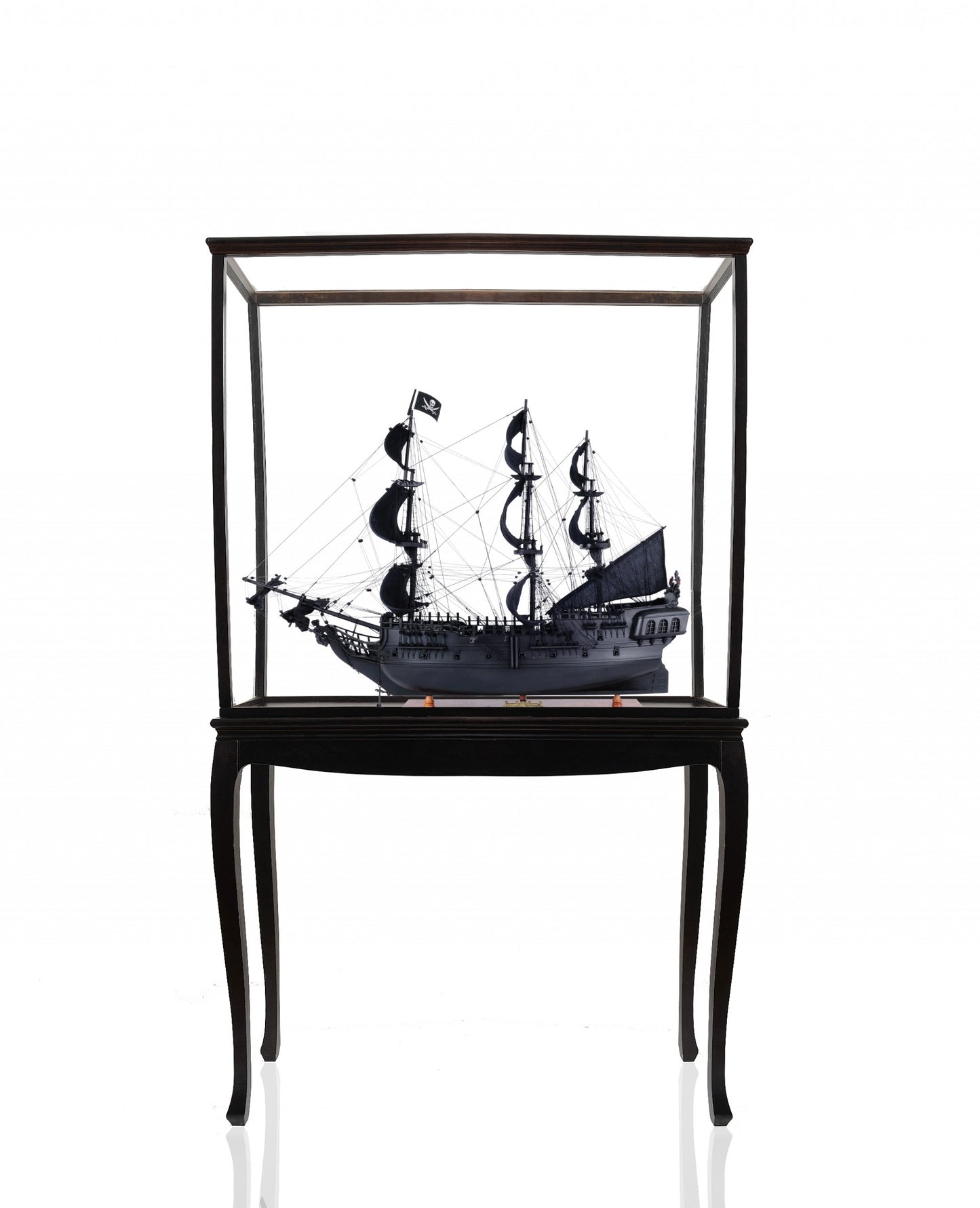 14" Black And Clear Glass Standard Display Stand-1