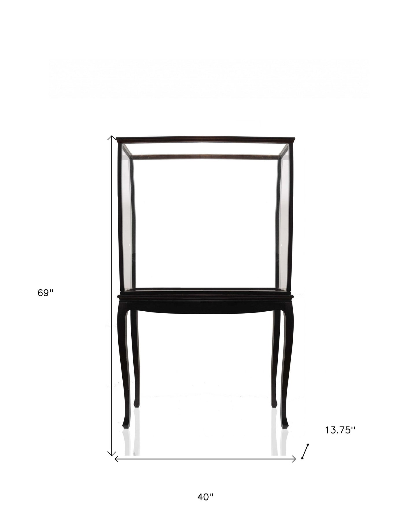 14" Black And Clear Glass Standard Display Stand-5