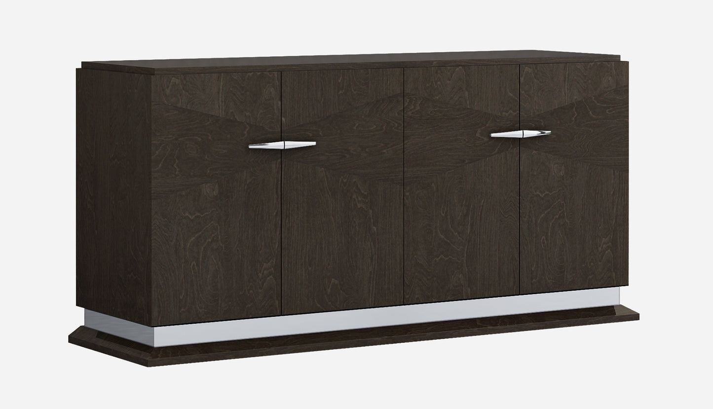 72" Gray Two Drawer Buffet Table Soft Close with Four Doors-0