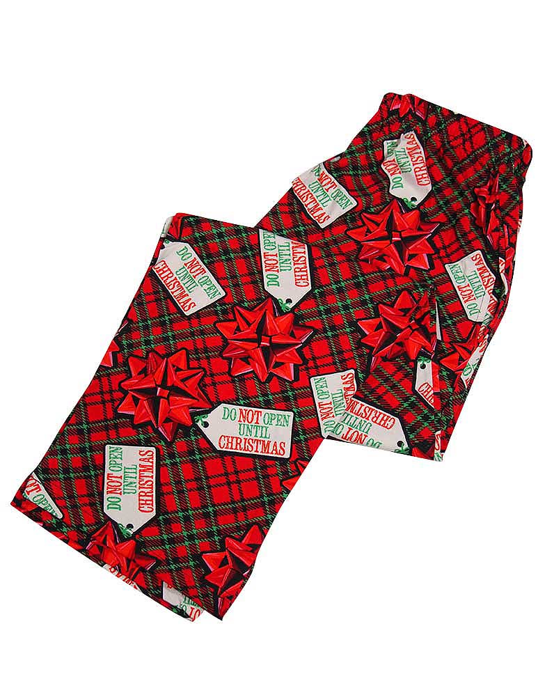 Fun Boxers-Mens Do Not Open Lounge Pants, Red-2