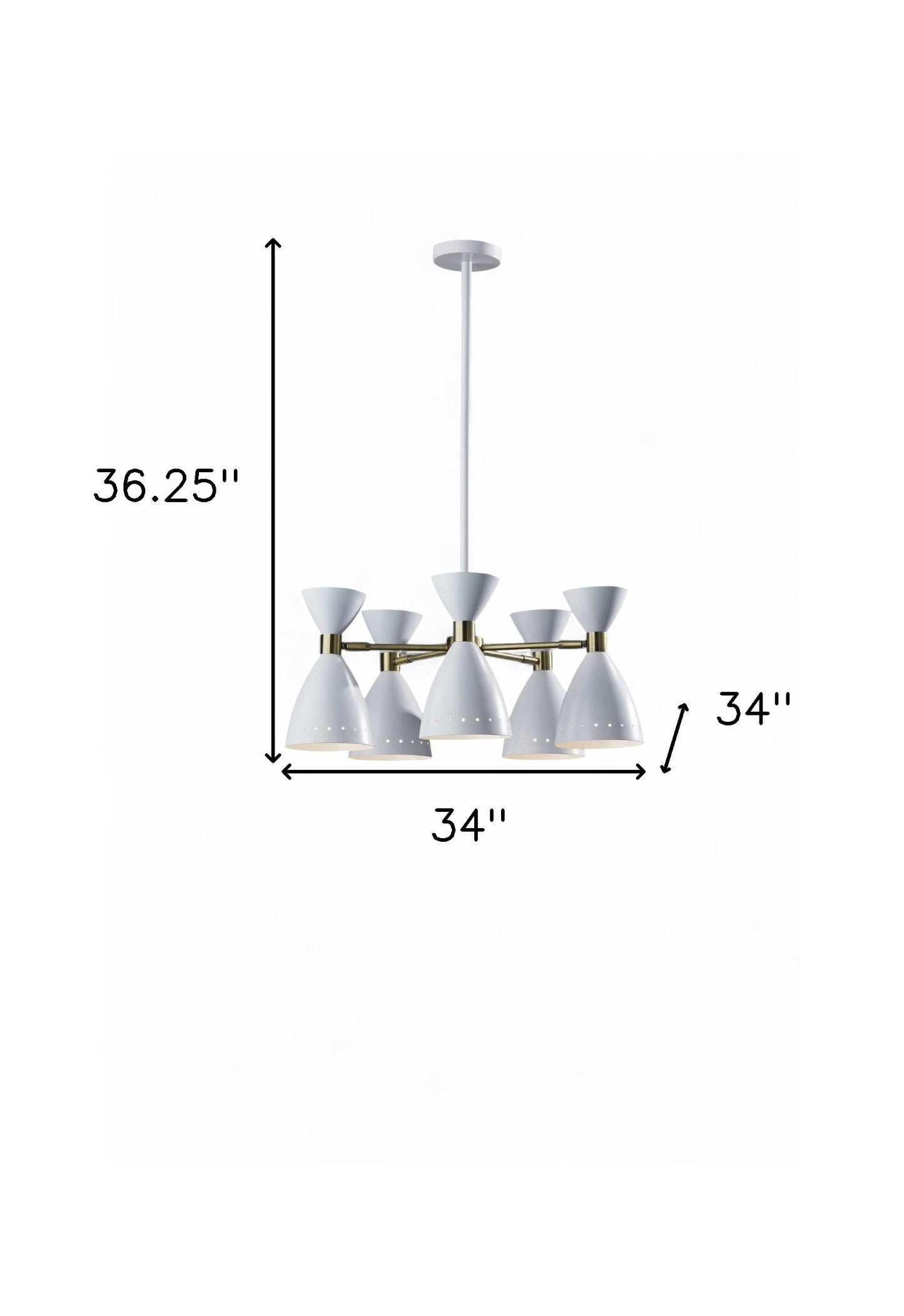 Cinco Diabolo Adjustable White Metal Pendant-6