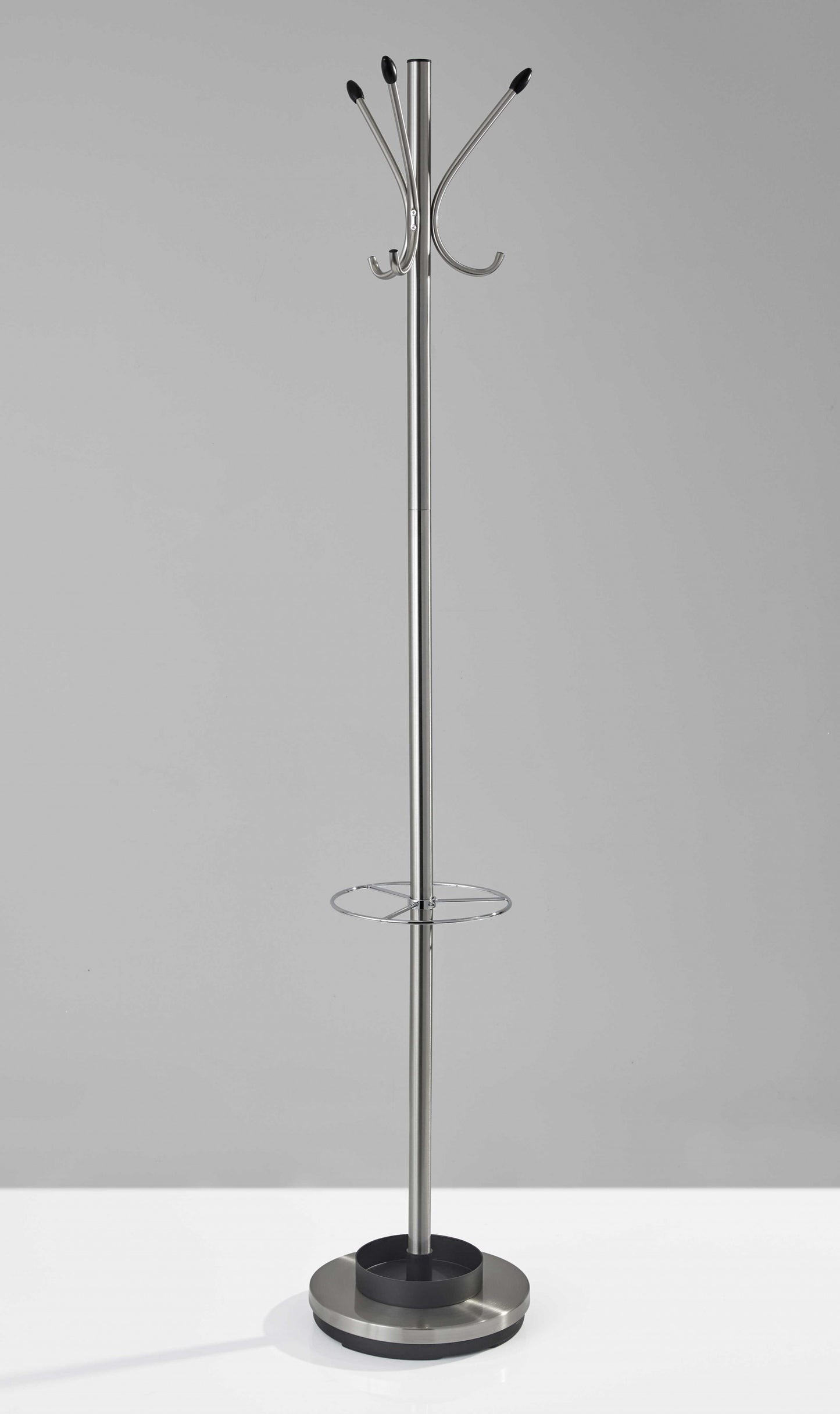 13" X 68" Brushed Steel Brushed Steel Stand Coat Rack-6