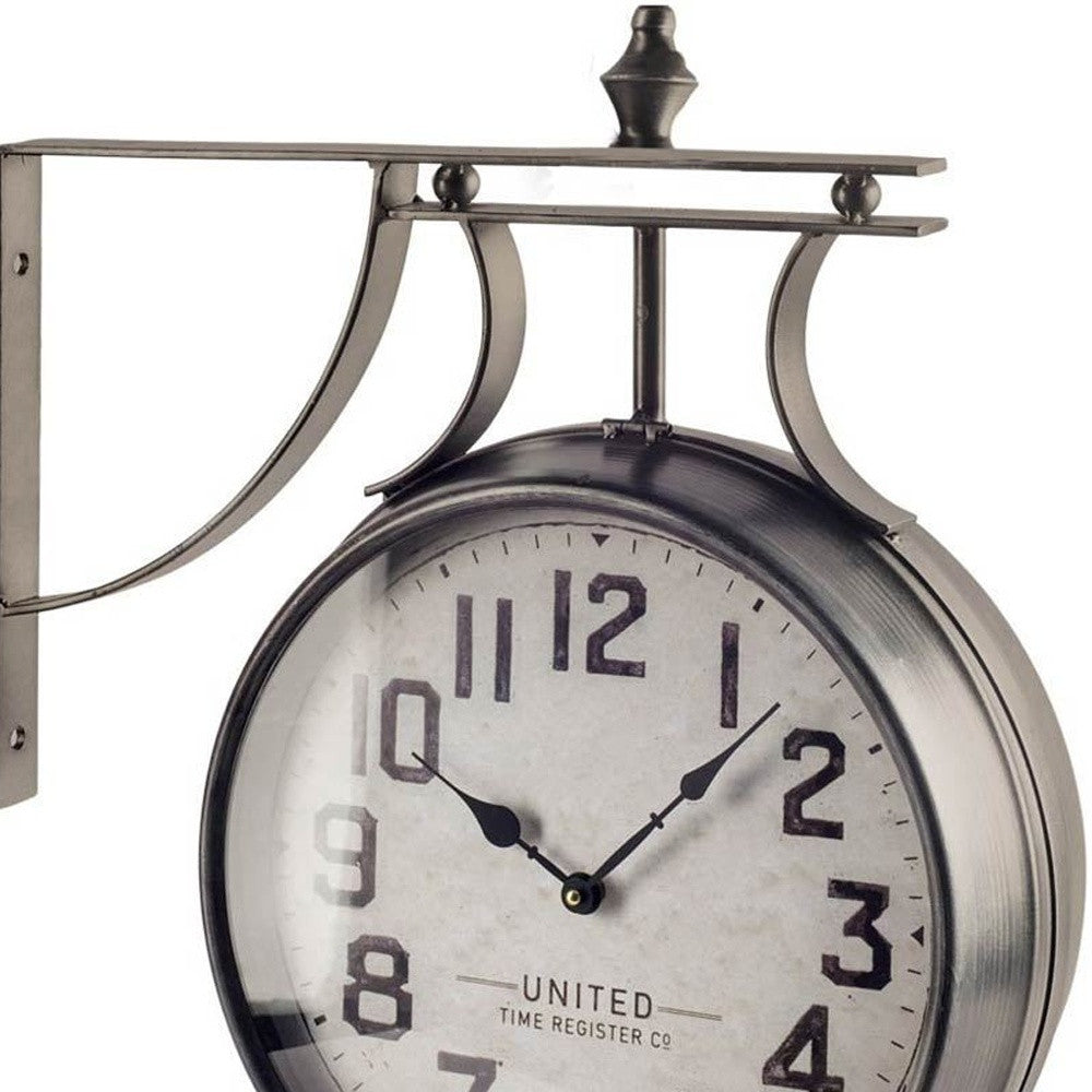 5" Circle Black Glass Analog Wall Clock-4