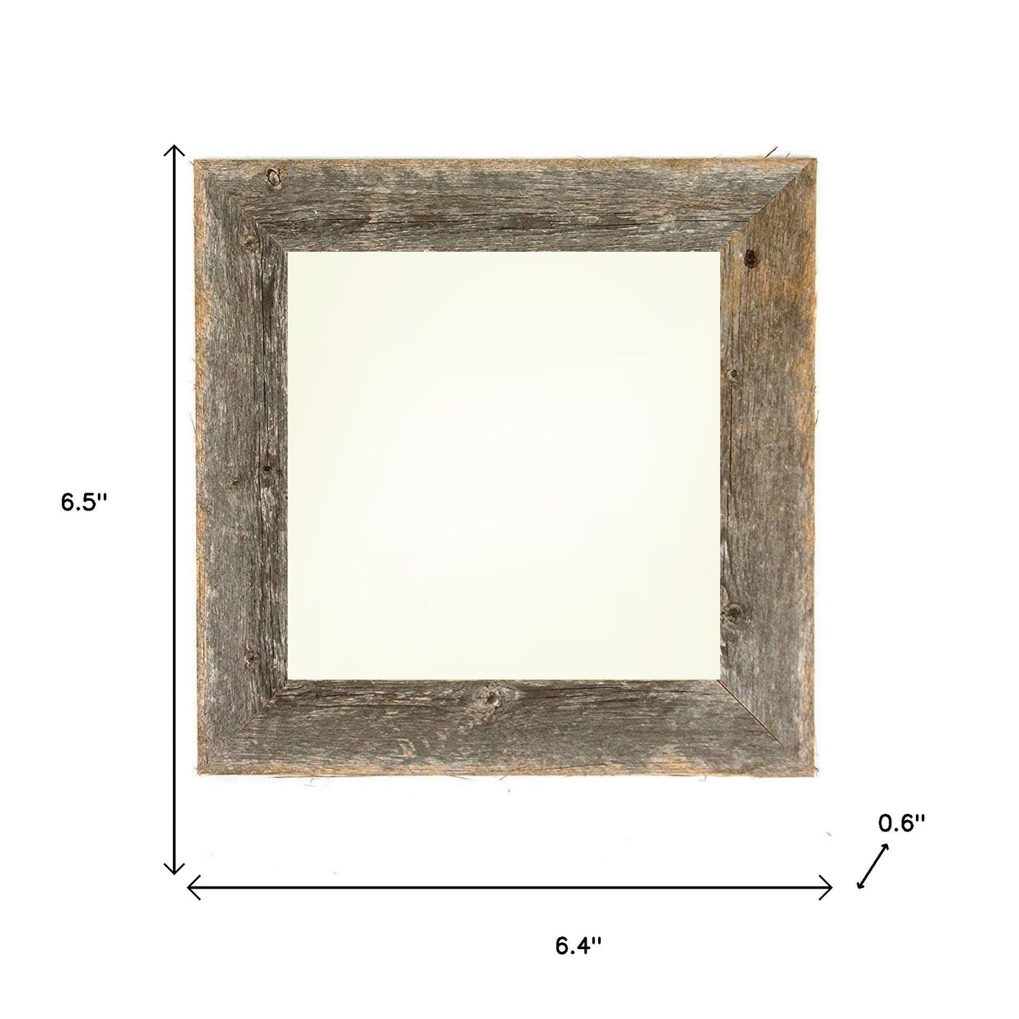 4" x 4" Gray Solid Wood Tabletop Picture Frame-4