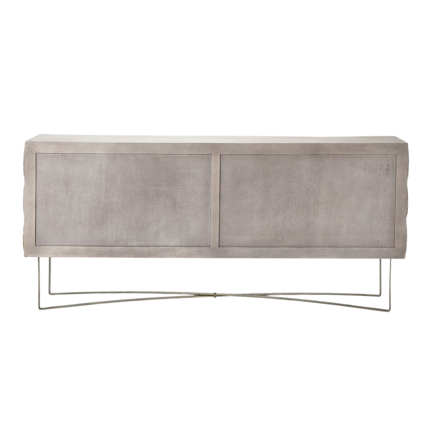 72" Light Brown Solid Wood Sideboard with Four Doors-3