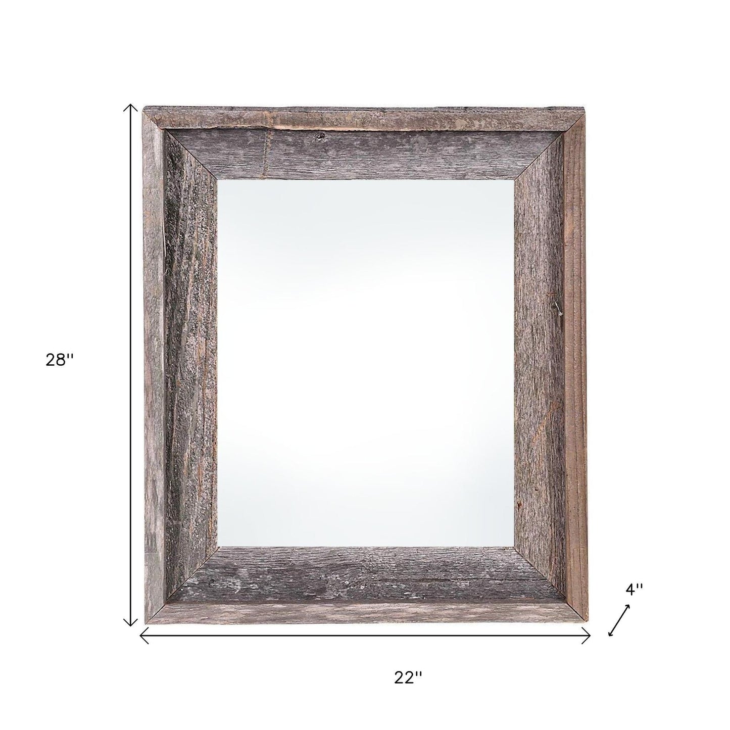 22" x 28" Gray Solid Wood Hanging Picture Frame-4