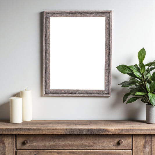 18" x 24" Gray Solid Wood Hanging Picture Frame-0