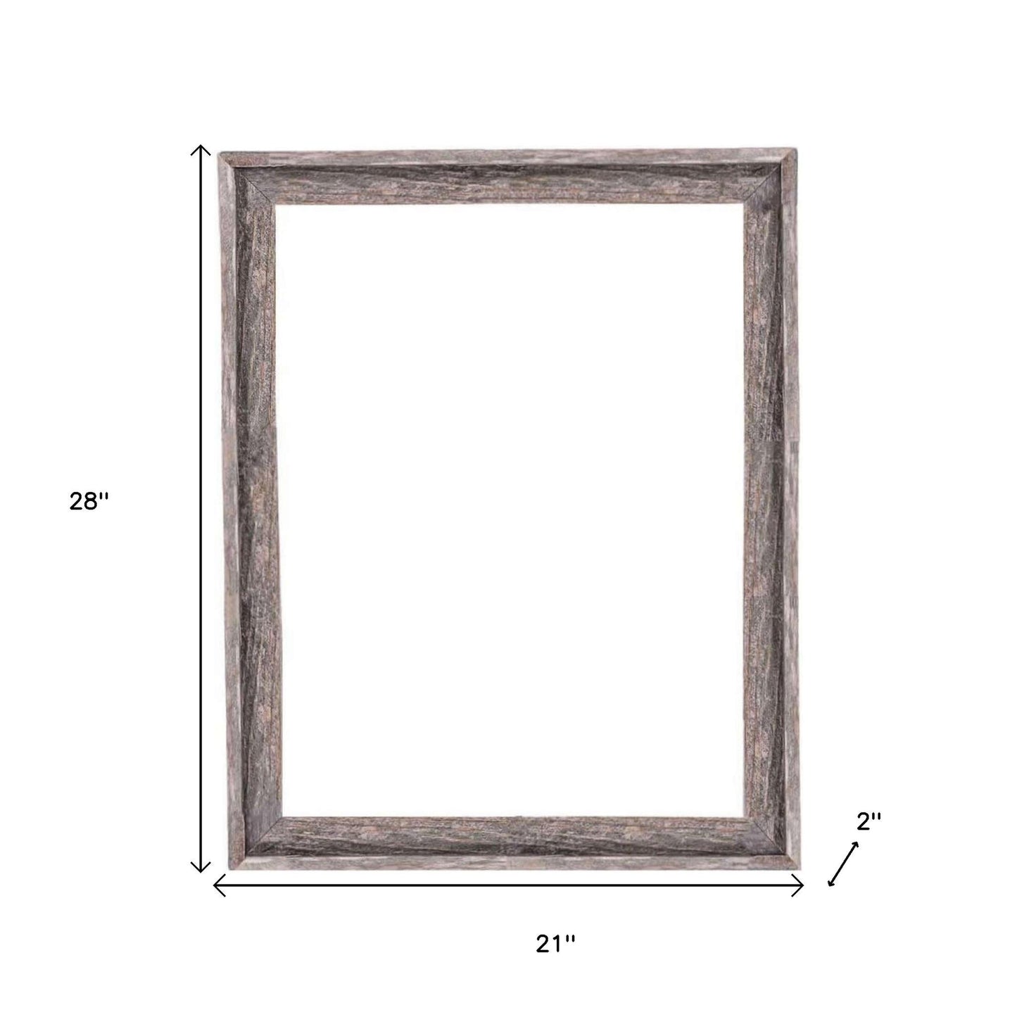 18" x 24" Gray Solid Wood Hanging Picture Frame-4