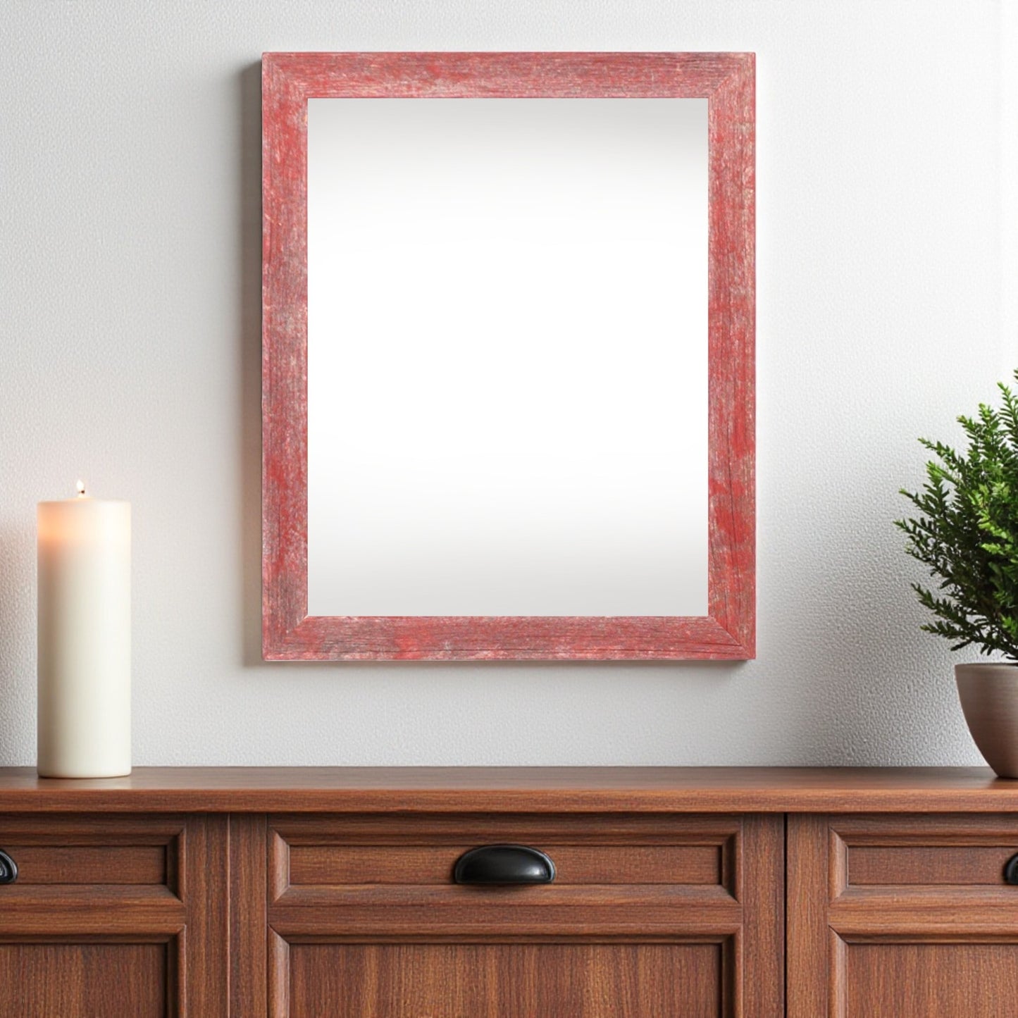 16" x 20" Red Solid Wood Hanging Picture Frame-0