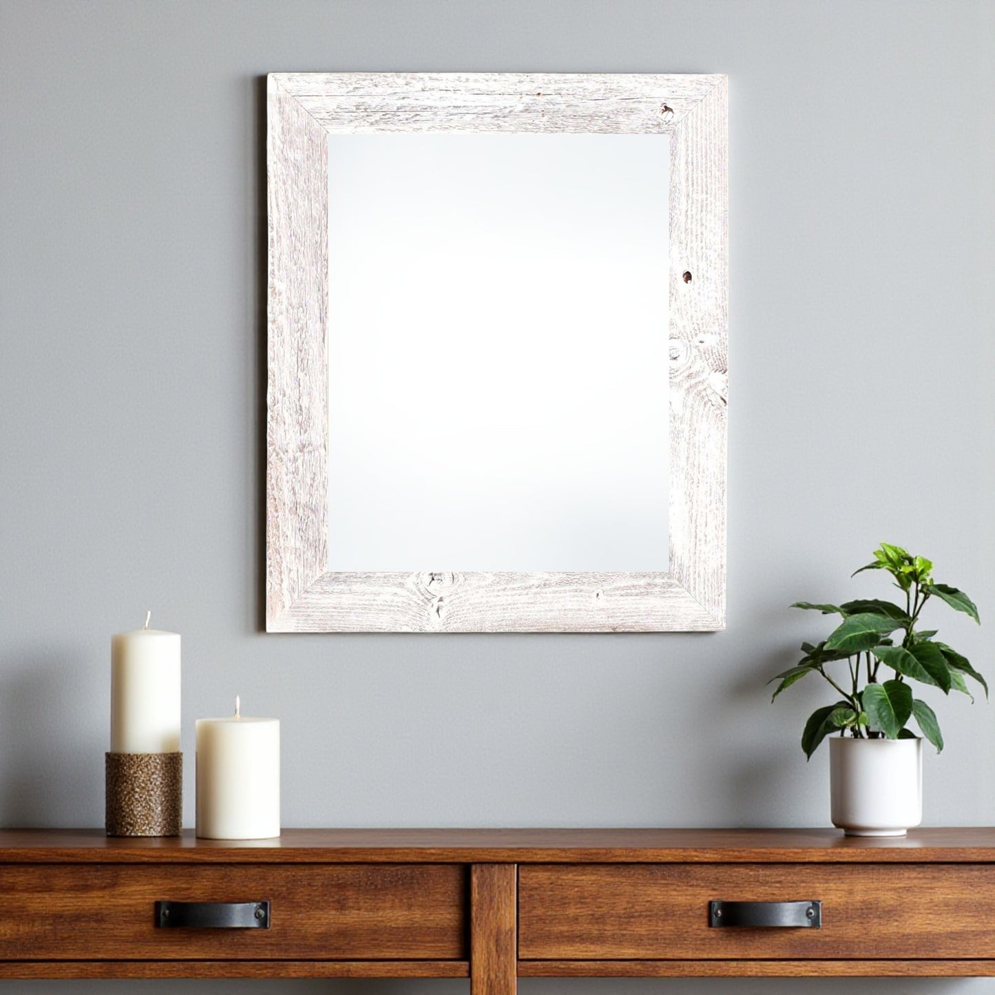 16" x 20" White Solid Wood Hanging Picture Frame-0