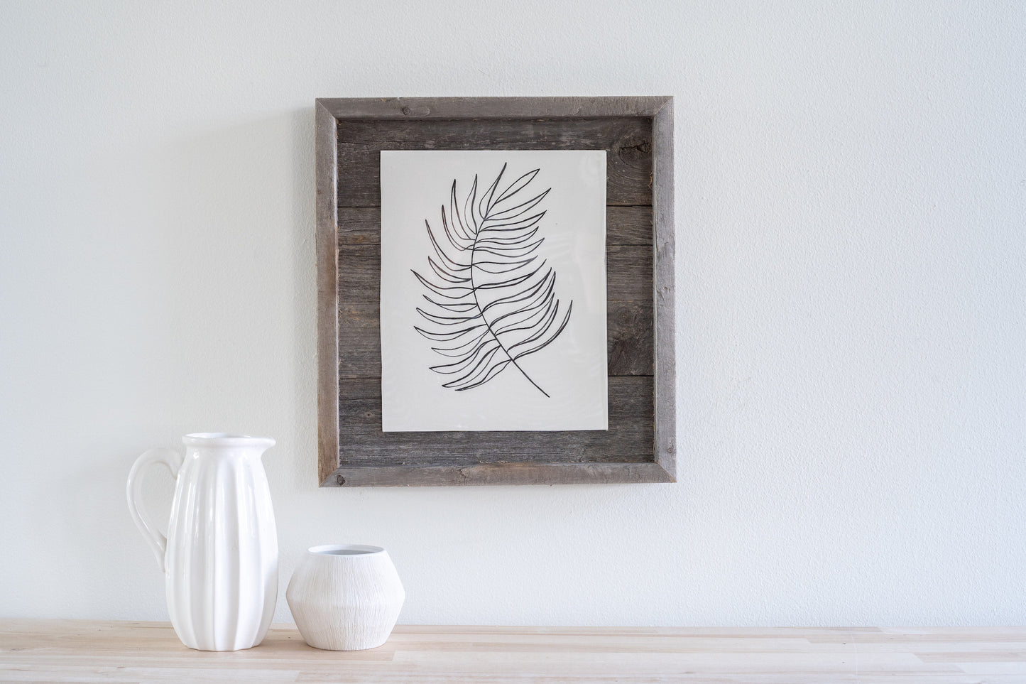 11" x 14" Gray Solid Wood Hanging Picture Frame-4