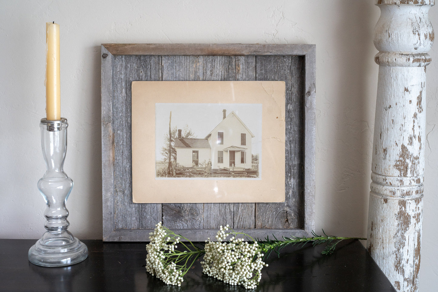 11" x 14" Gray Solid Wood Hanging Picture Frame-6