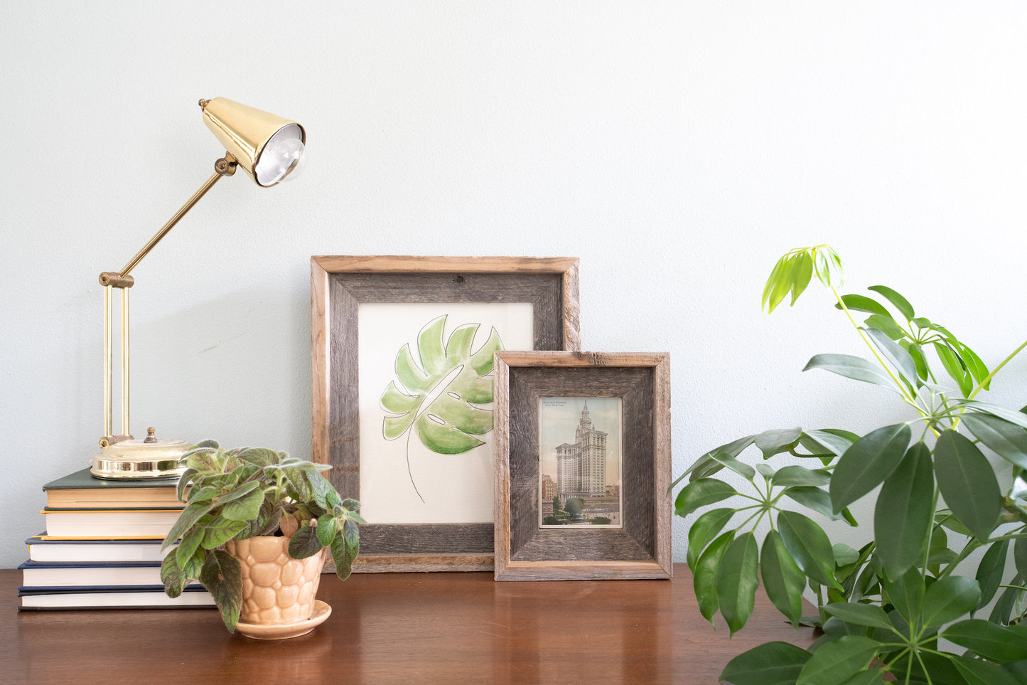 11" x 17" Gray Solid Wood Hanging Picture Frame-4