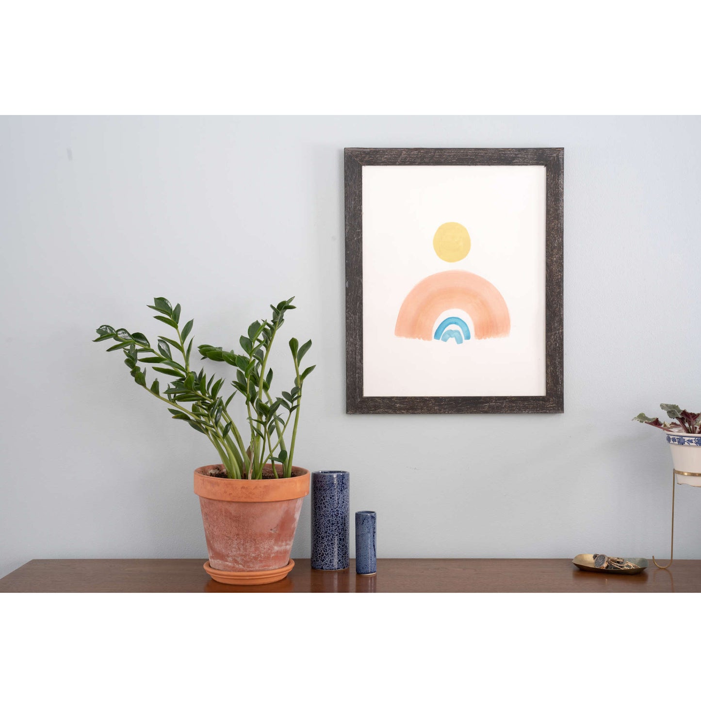 11" x 14" Black Solid Wood Hanging Picture Frame-5