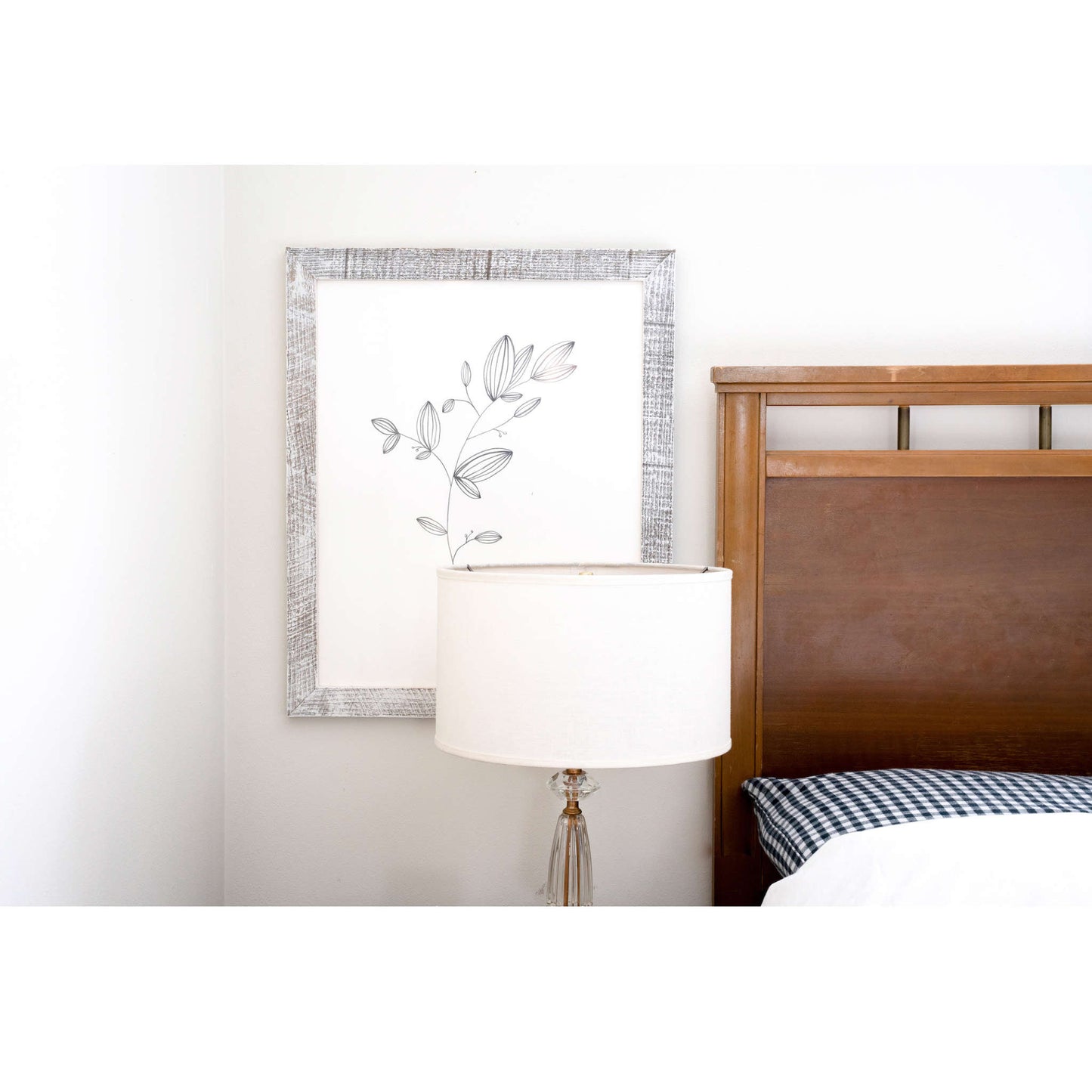 10" x 10" White Solid Wood Hanging Picture Frame-4