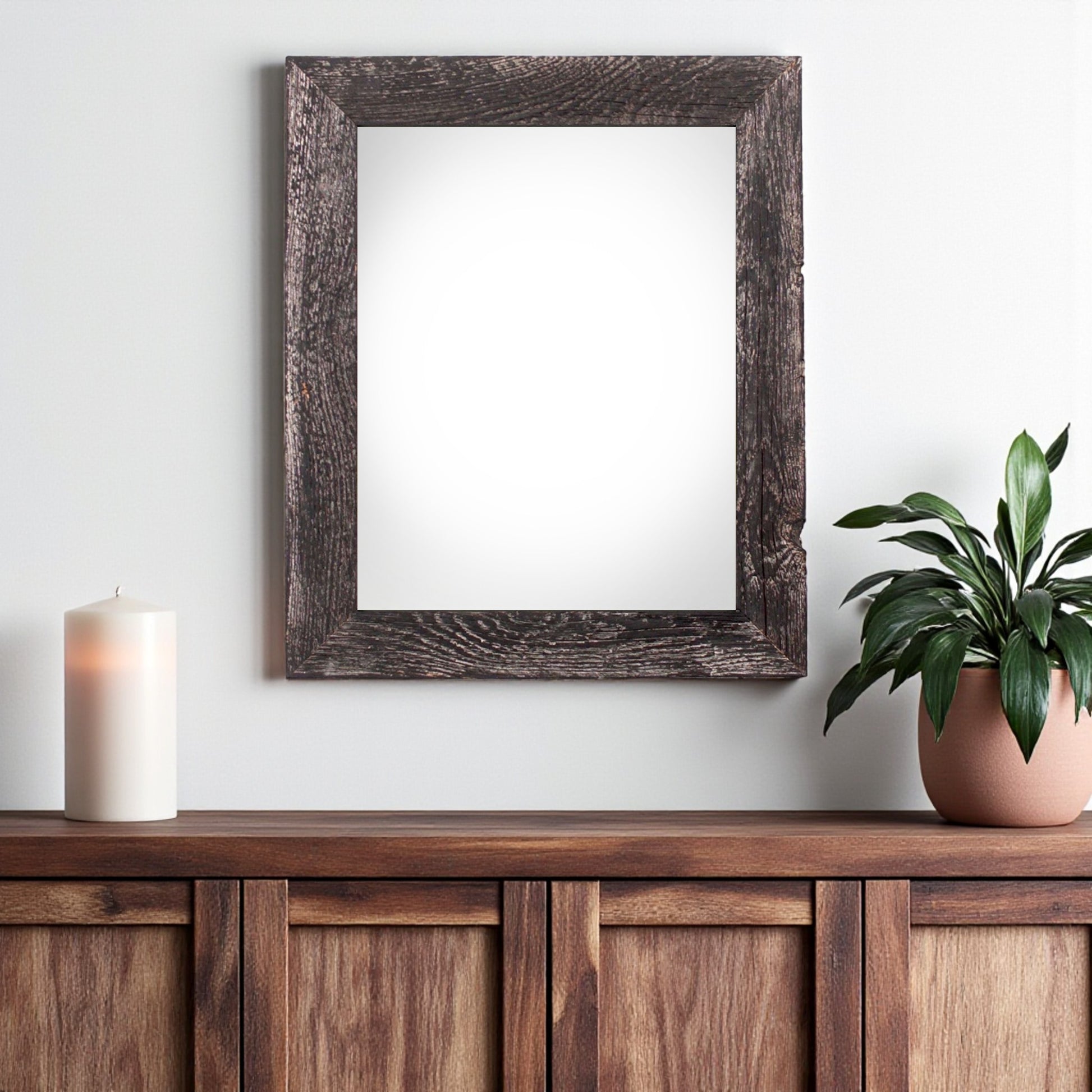 18" x 24" Black Solid Wood Hanging Picture Frame-1