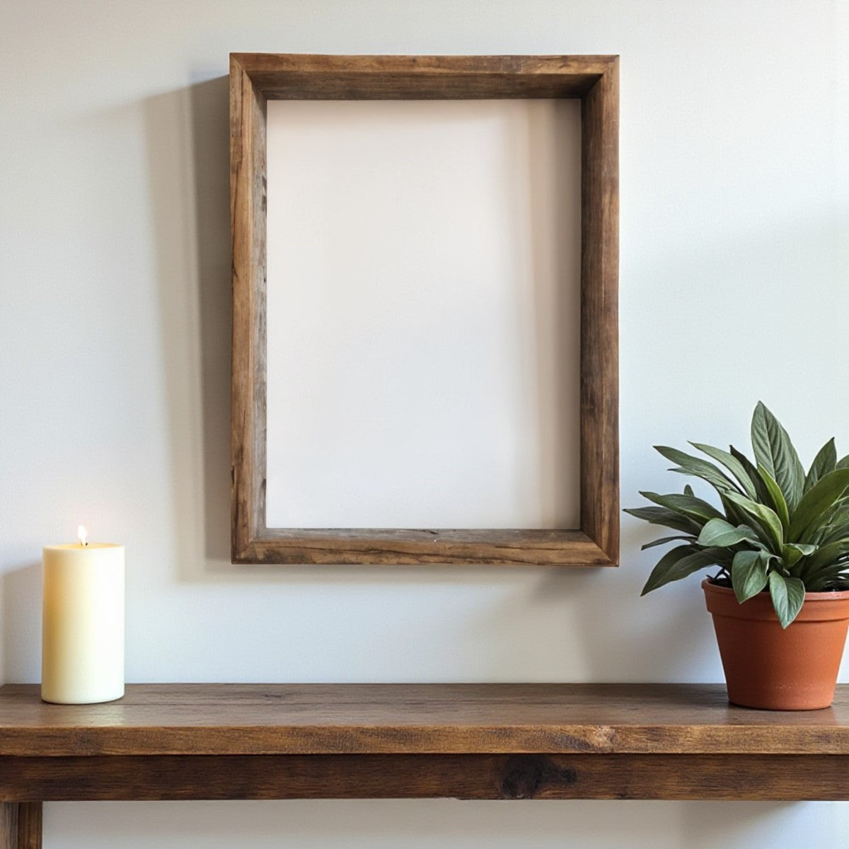 18" x 24" Gray Solid Wood Hanging Picture Frame-1