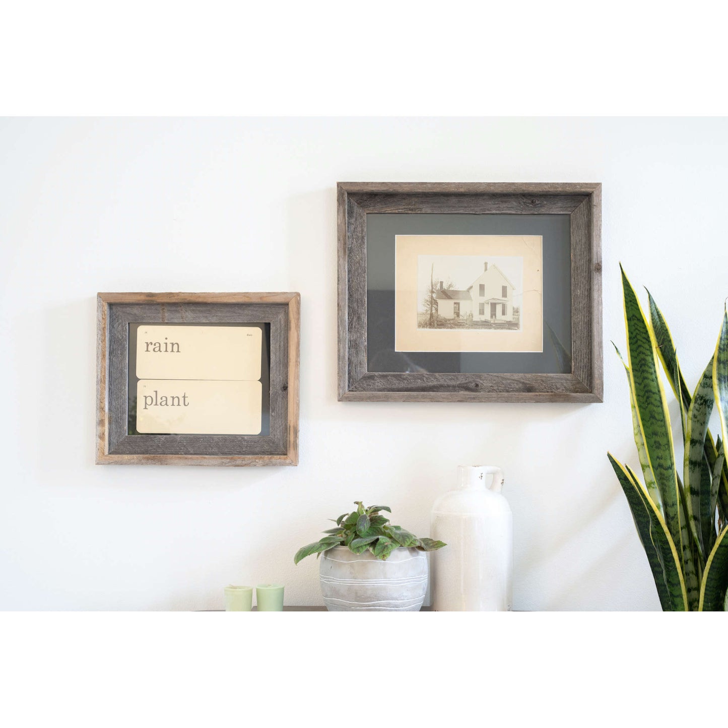16" x 20" Gray Solid Wood Hanging Picture Frame-4