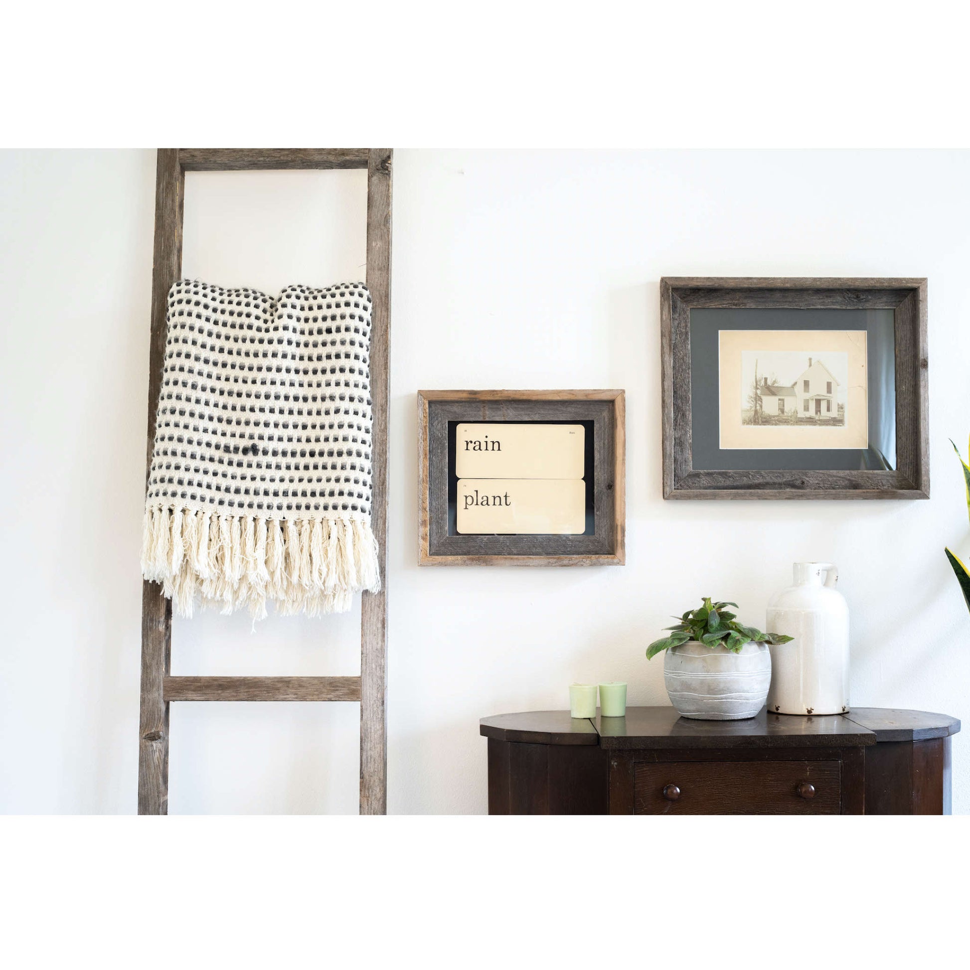 16" x 20" Gray Solid Wood Hanging Picture Frame-5