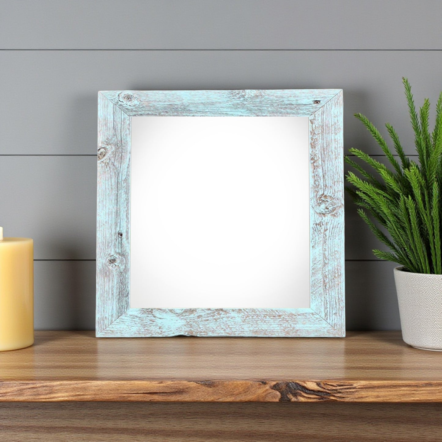 12" x 12" Blue Solid Wood Tabletop Picture Frame-1