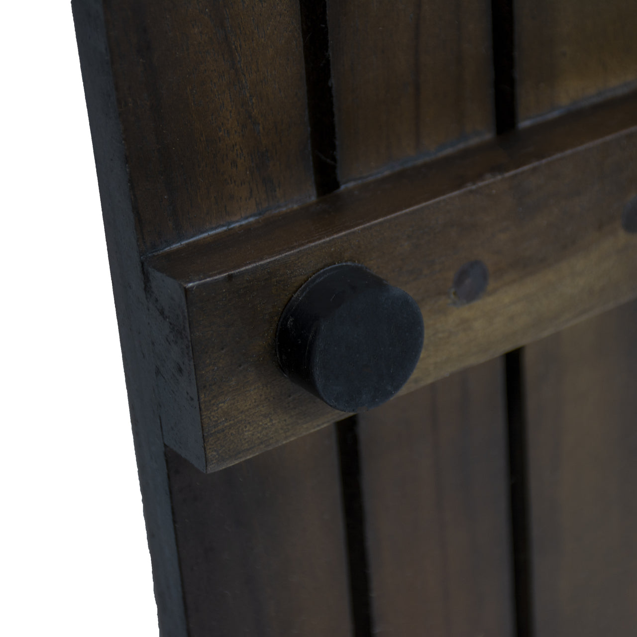 31" Dark Brown Teak Slat Non Slip Bath Mat-4