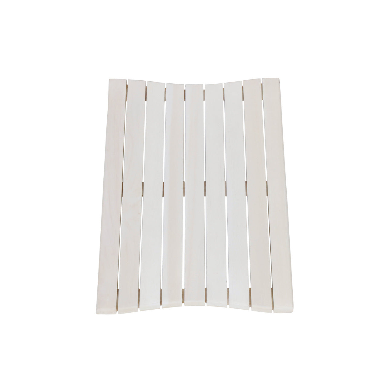 23" White Teak Slat Non Slip Bath Mat-6