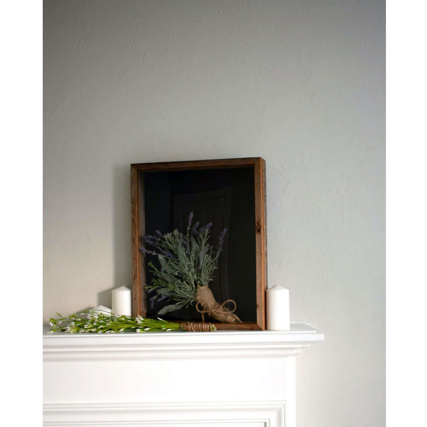 12" x 12" Gray Solid Wood Hanging Picture Frame-4