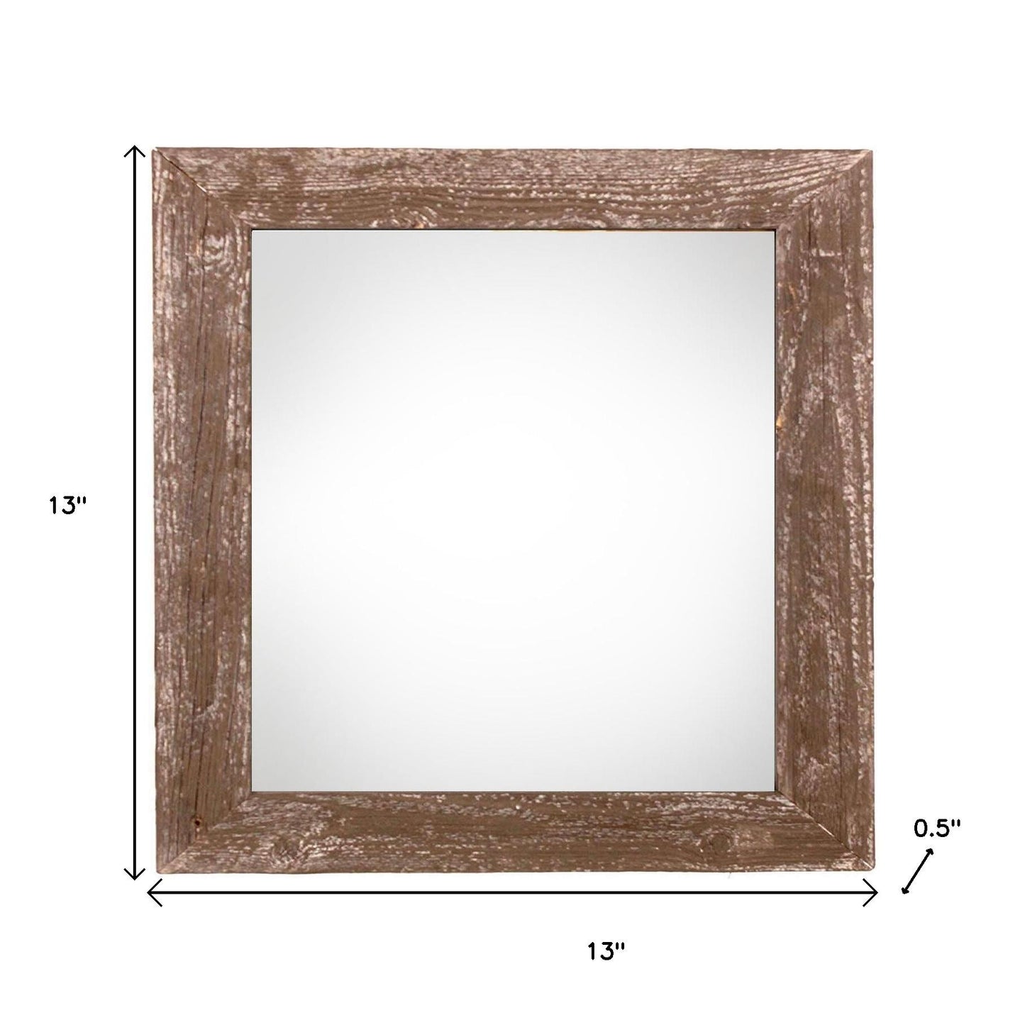 10" x 10" Brown Solid Wood Hanging Picture Frame-6