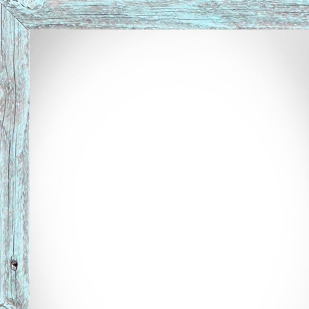 12" x 16" Light Blue Distressed Solid Wood Hanging Picture Frame-3