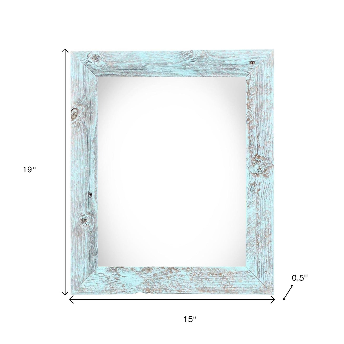 12" x 16" Light Blue Distressed Solid Wood Hanging Picture Frame-5