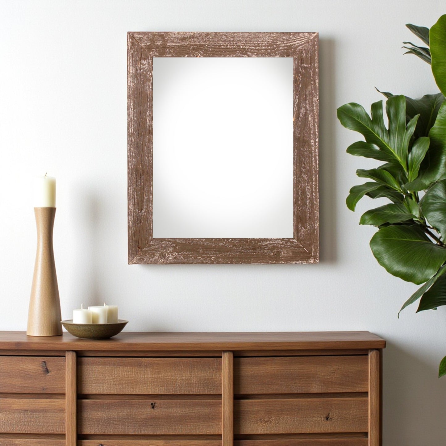 12" x 16" Brown Solid Wood Hanging Picture Frame-1