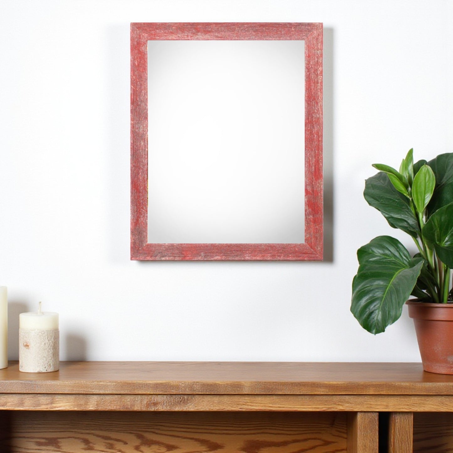 12" x 16" Red Solid Wood Hanging Picture Frame-1