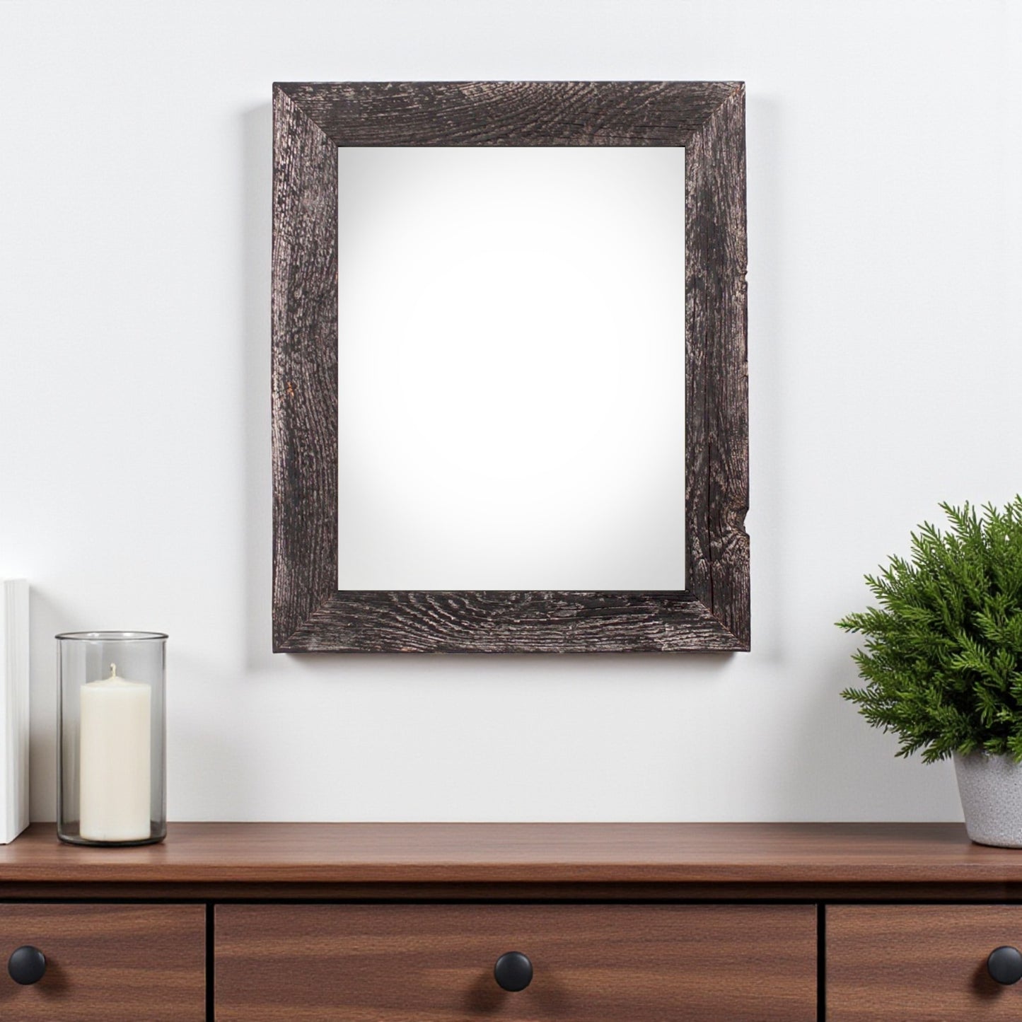 12" x 18" Black Solid Wood Hanging Picture Frame-1