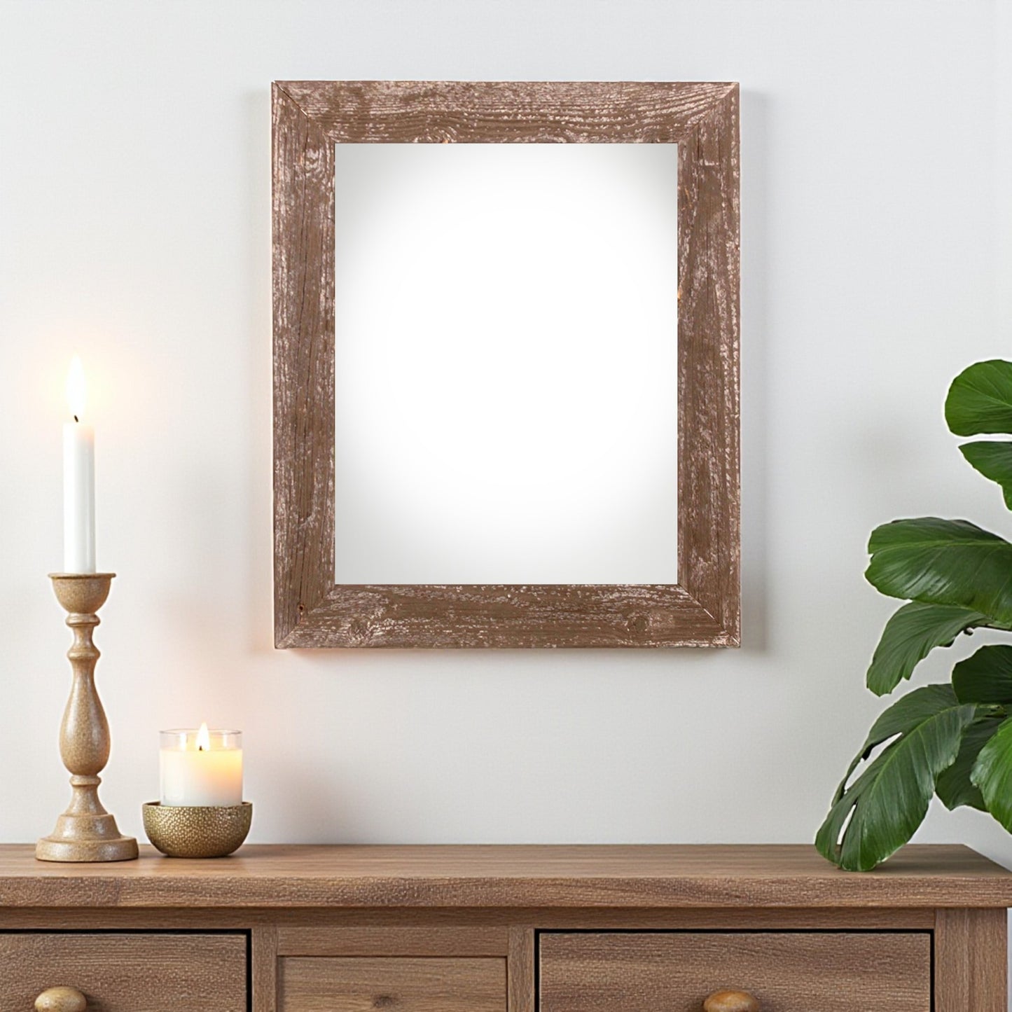 12" x 18" Brown Solid Wood Hanging Picture Frame-1