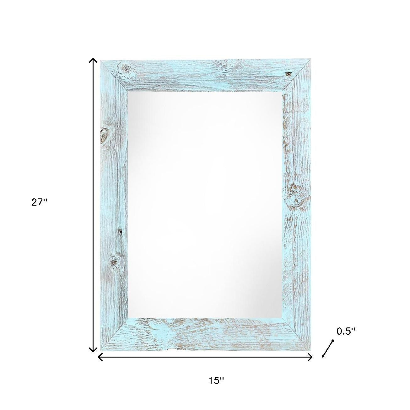 12" x 24" Blue Solid Wood Hanging Picture Frame-6
