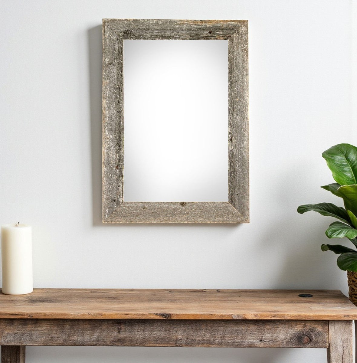 12" x 24" Gray Solid Wood Hanging Picture Frame-1
